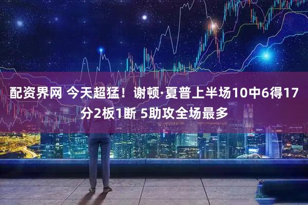 配资界网 今天超猛！谢顿·夏普上半场10中6得17分2板1断 5助攻全场最多