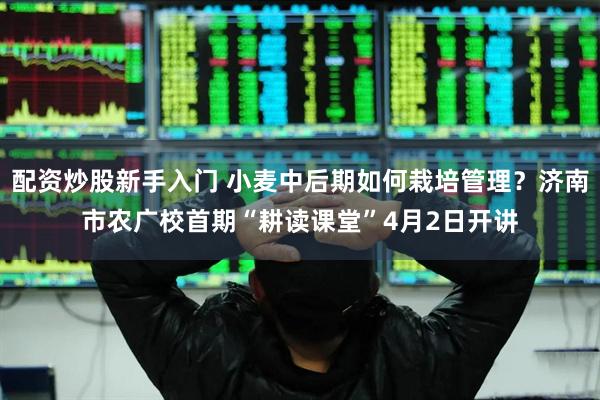 配资炒股新手入门 小麦中后期如何栽培管理？济南市农广校首期“耕读课堂”4月2日开讲